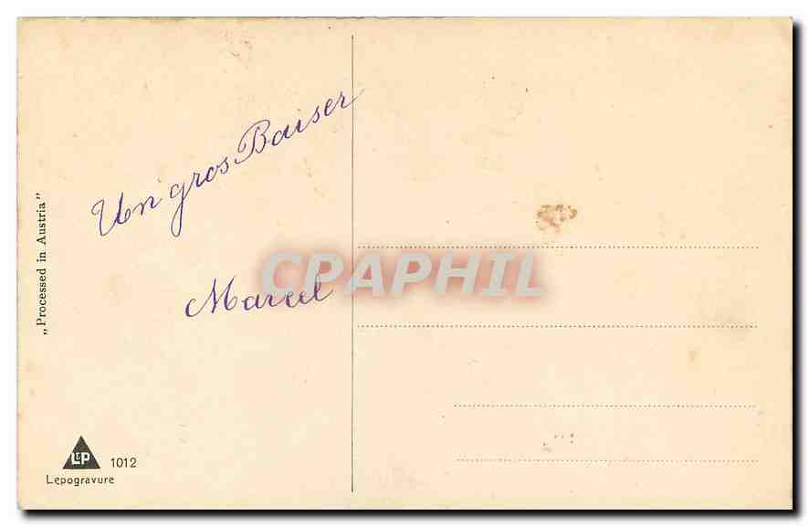 CPA Bonne Annee  — Verso