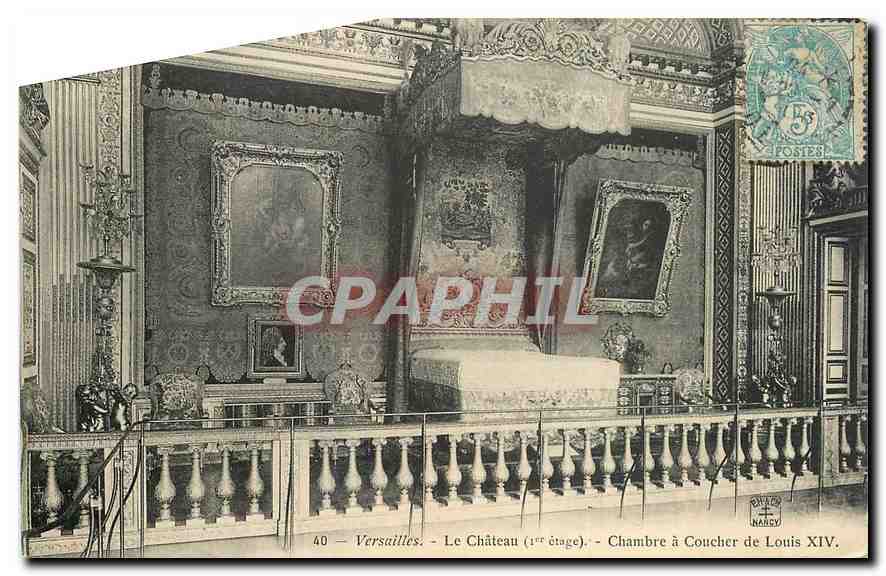 CPA Versailles Le Chateau Chambre a coucher de Louis XIV 