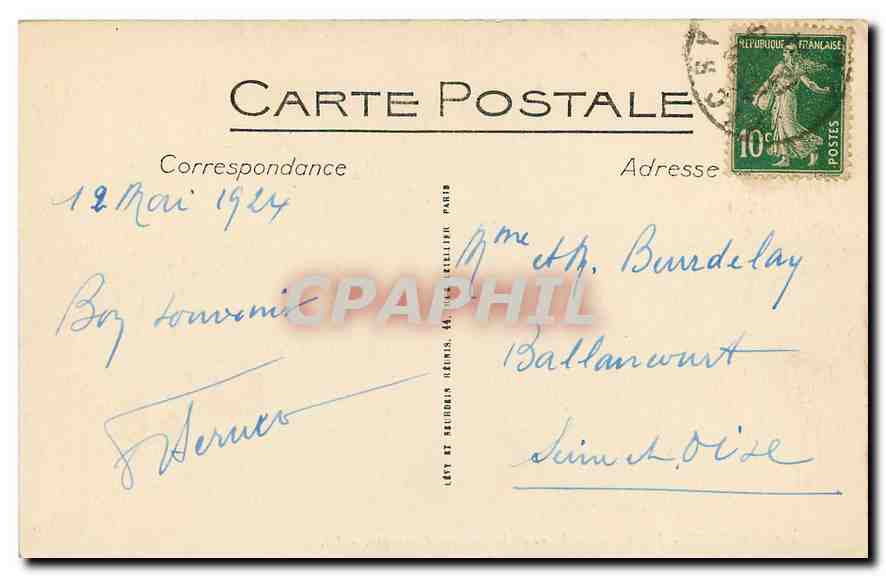 CPA Vichy Un Coin du Parc et la Galerie Couverte  — Rückseite