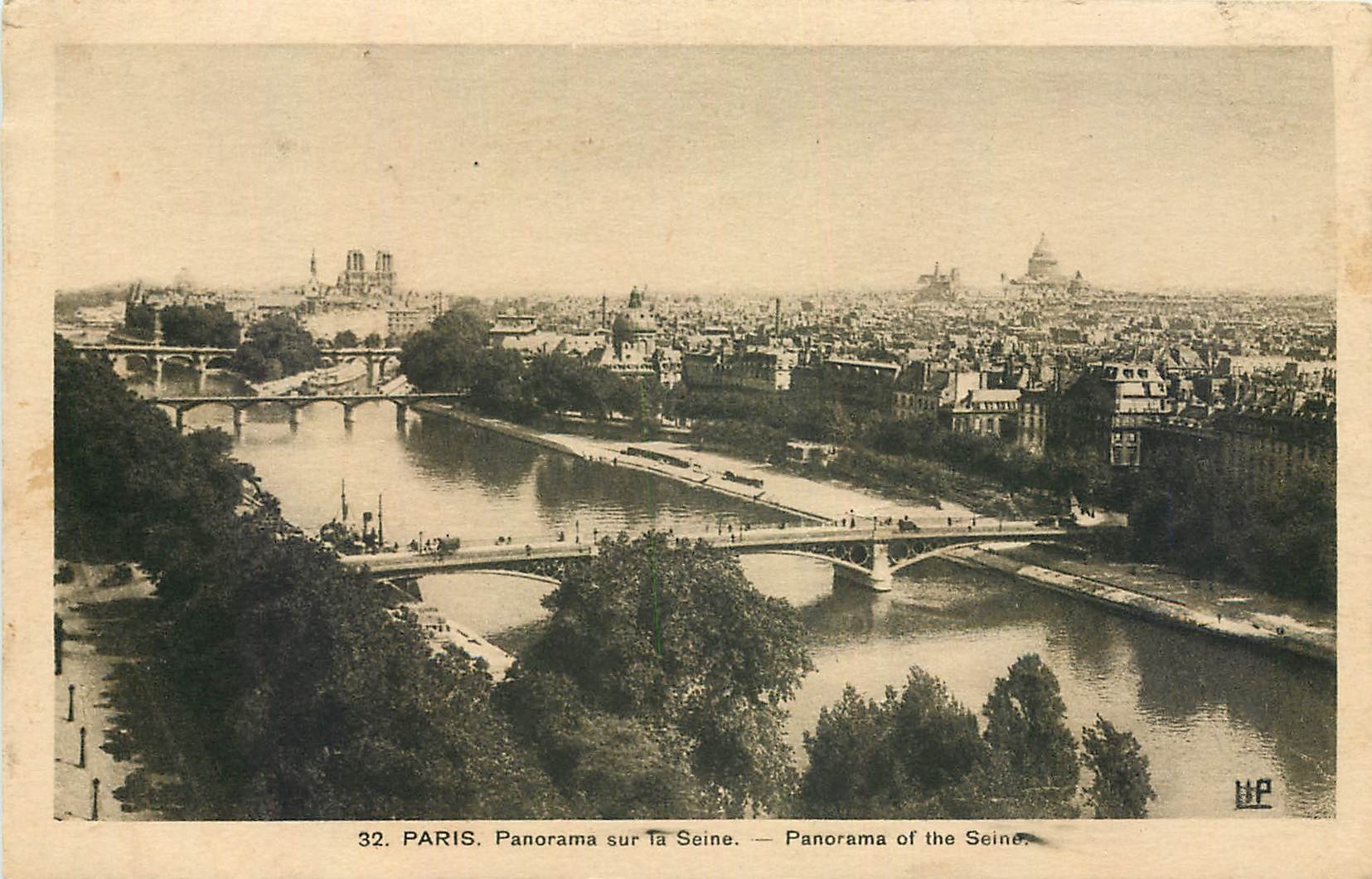 CPA Paris Panorama sur la Seine 