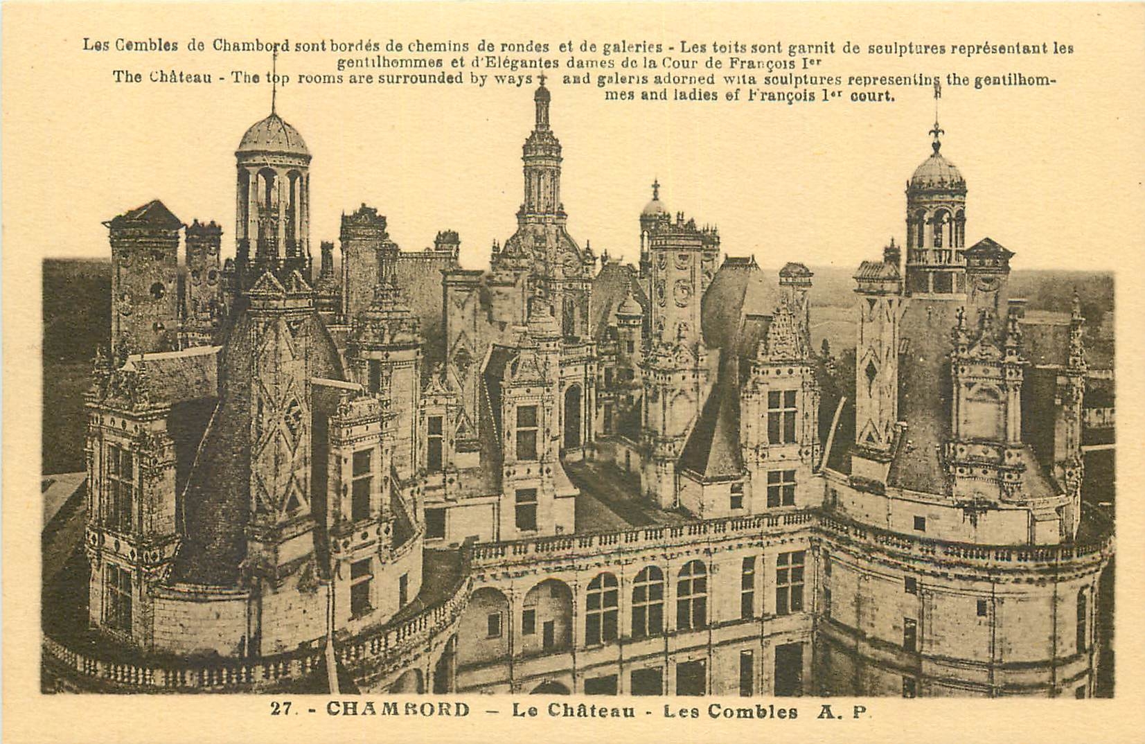Chambord — Das Schloss — Die Dachgauben — A.P. n°27