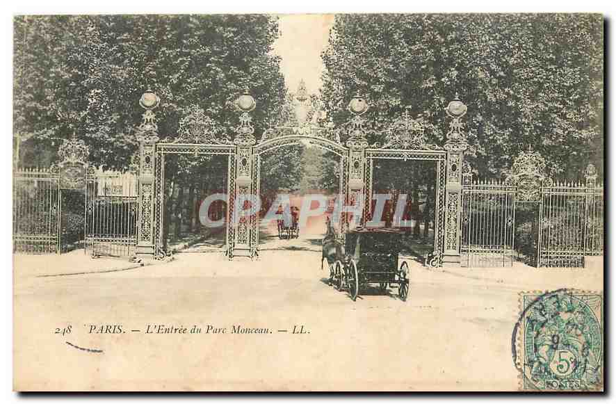 CPA Paris L'Entree du Parc Monceau 