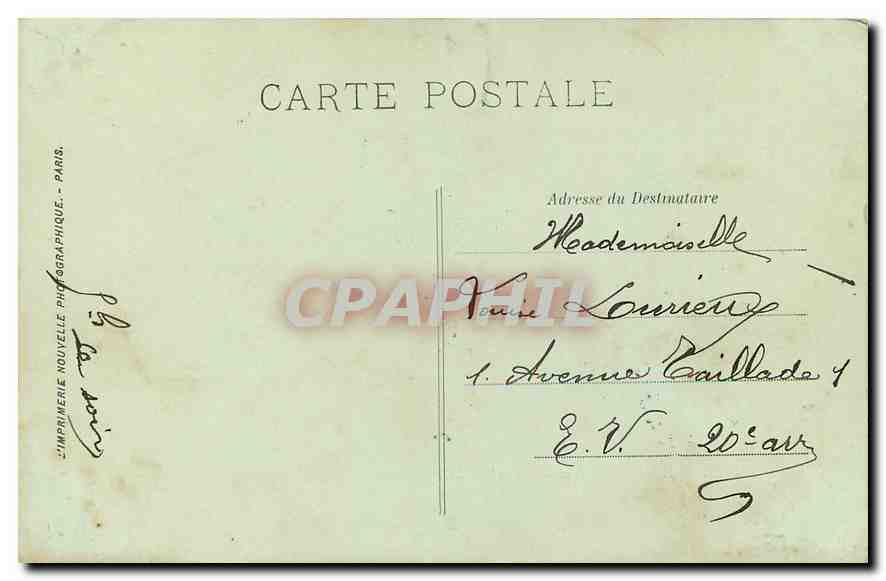CPA Paris L'Entree du Parc Monceau  — Verso