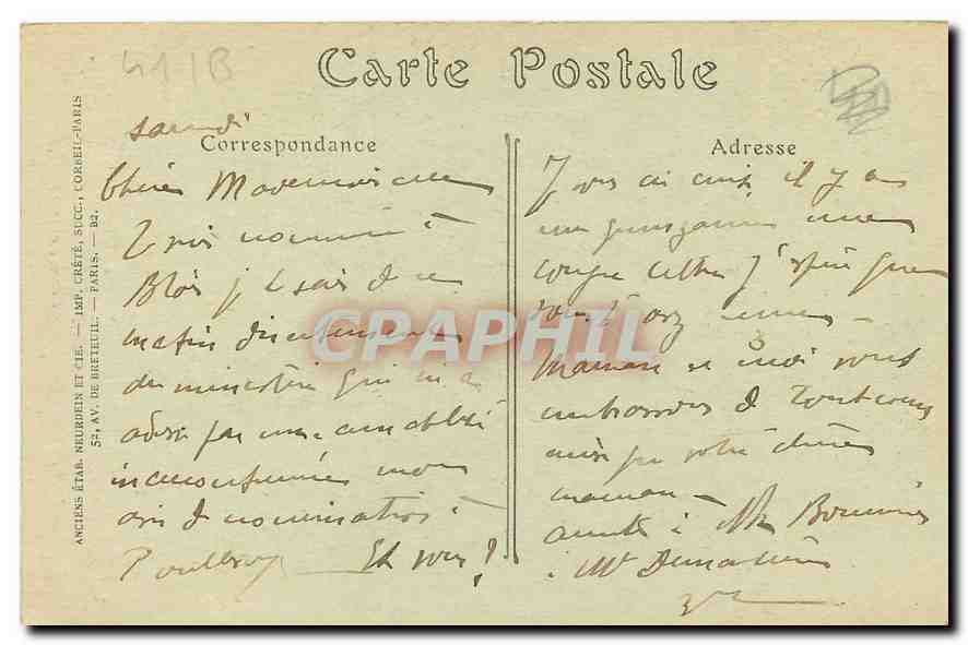 BLOIS — Les Degrés Denis-Papin — NDHOT — Rückseite