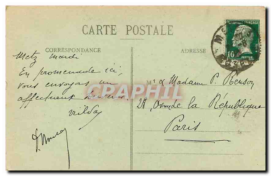 CPA Metz Porte des Allemands Cote Sud  — Verso