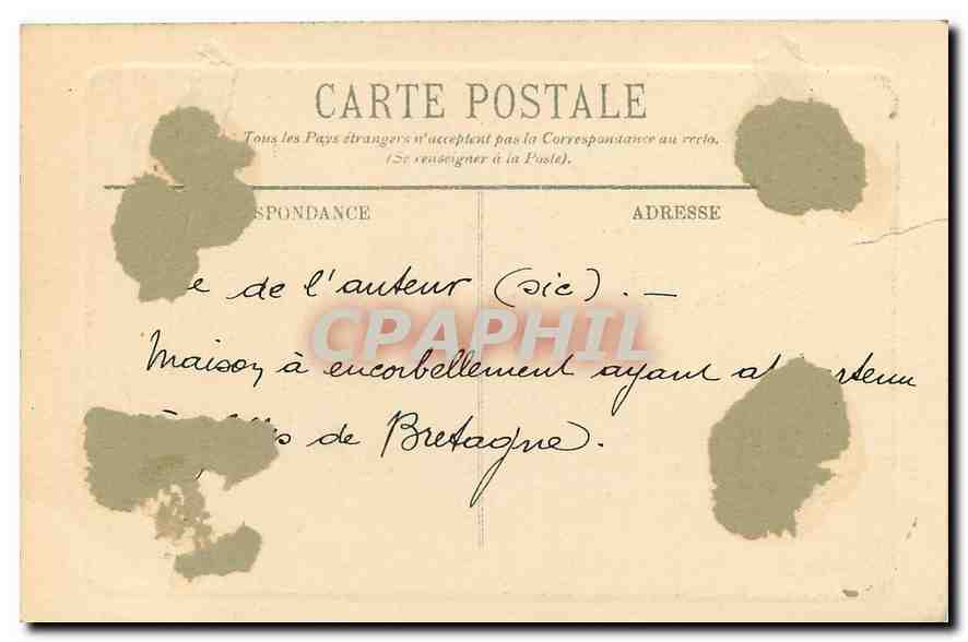 CPA Vannes et sa Femme  — Rückseite