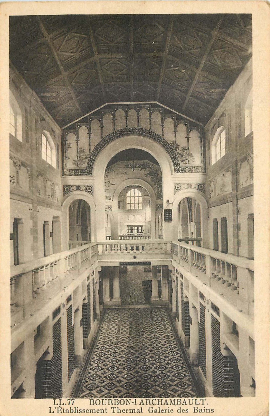 CPA Bourbon L'Archambault L'Etablissement Thermal Galerie des bains 