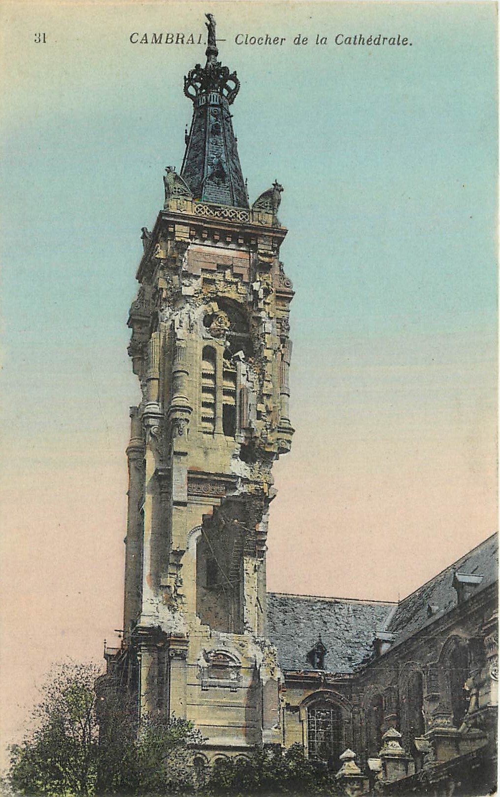 CPA Cambrai Clocher de la Cathedrale 