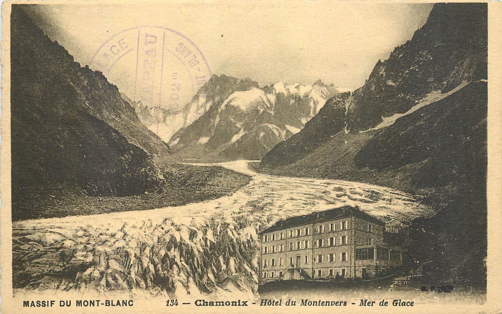 CPA Massif du Mont Blanc Chamonix Hotel du Montenvers Mer de Glace 