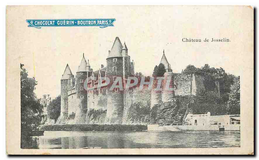 CPA Chateau de Josselin Chocolat Gueron Boutron Paris