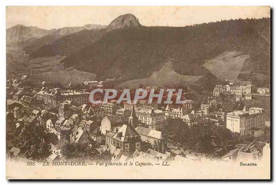 CPA Le Mont Dore vue generale et le Capucin 