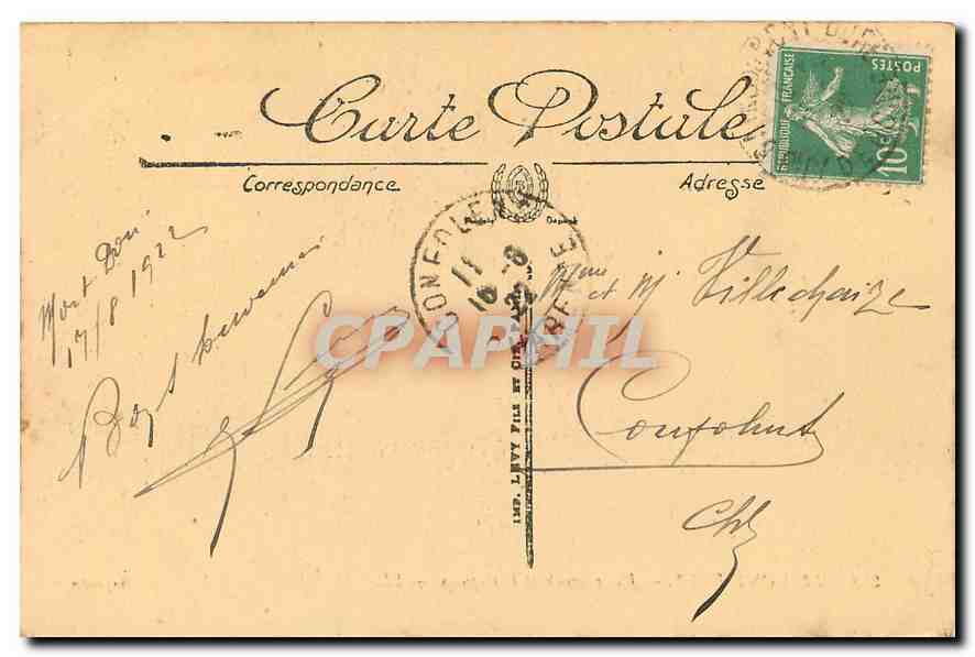CPA Le Mont Dore vue generale et le Capucin  — Rückseite