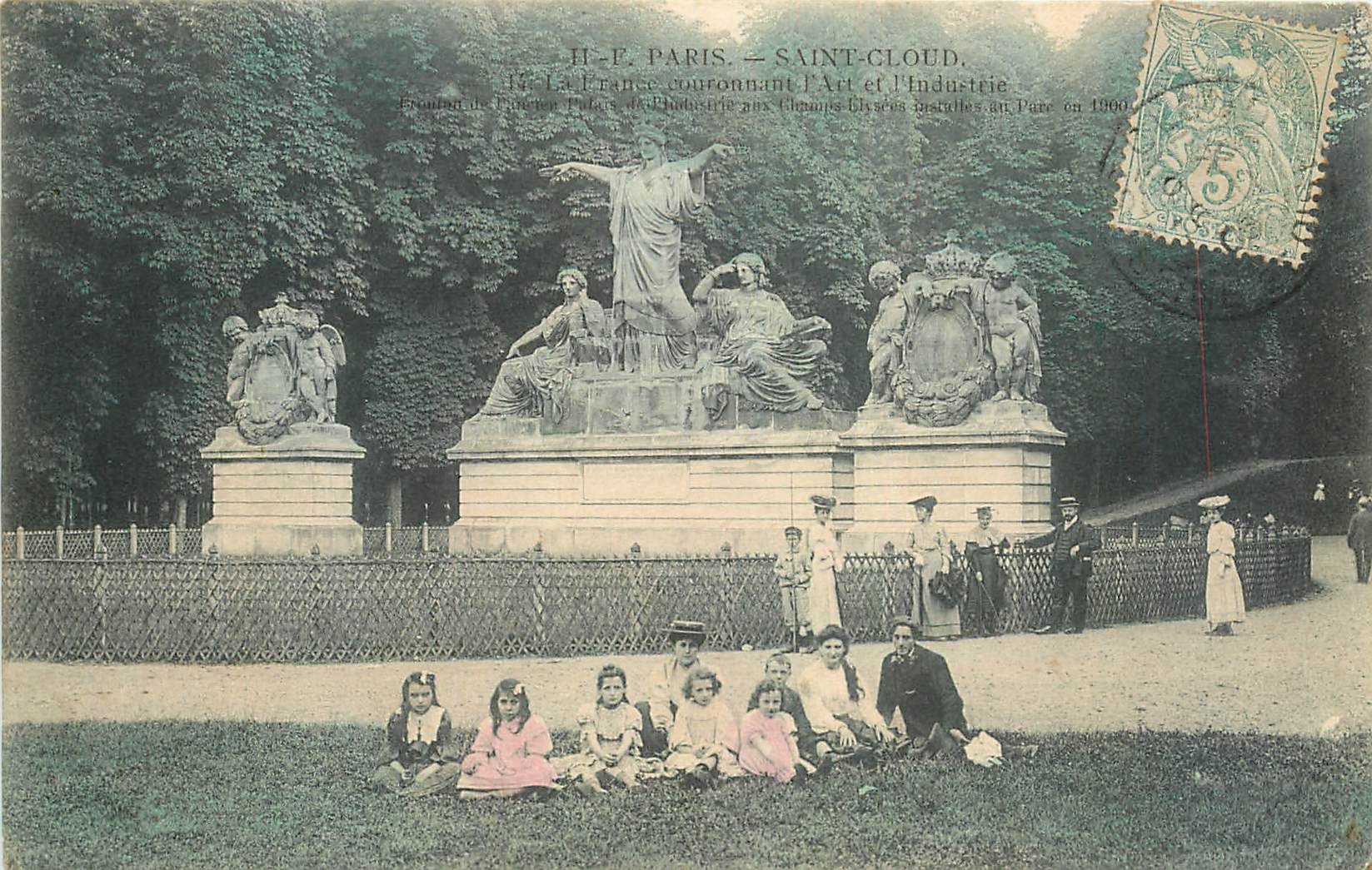 Saint-Cloud — Monument à la France couronnant l'Art et l'Industrie — Éditeur : H.-F. Paris