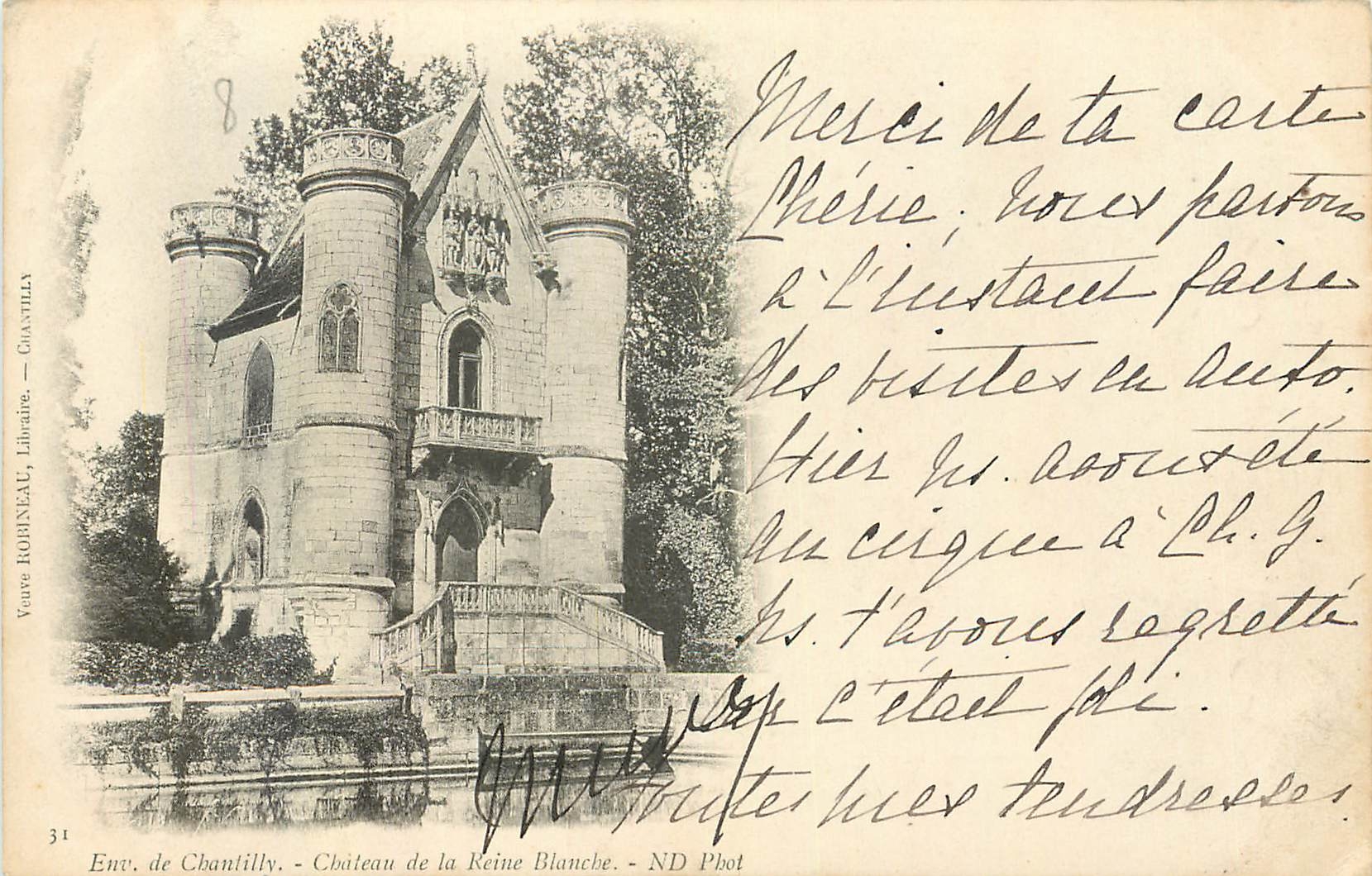 CPA Env de Chantilly Chateau de la Reine Blanche 