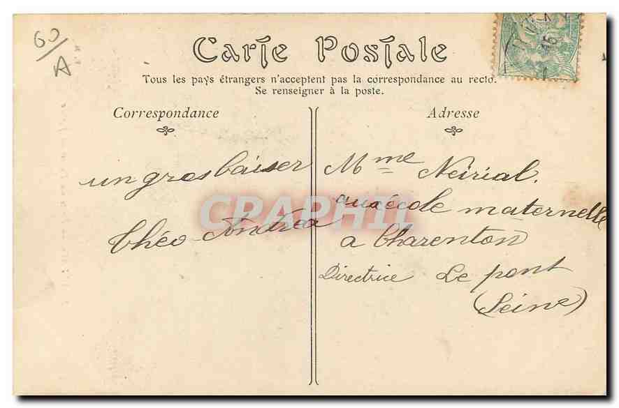 CPA Beauvais Porte du Palais de Justice  — Verso