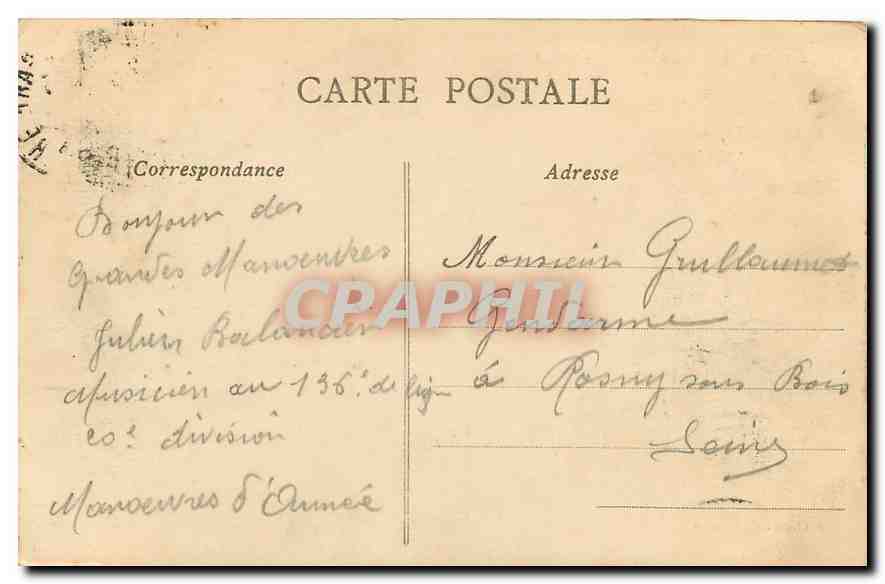 CPA Saumur cote sud Xi et XIII siecle  — Rückseite