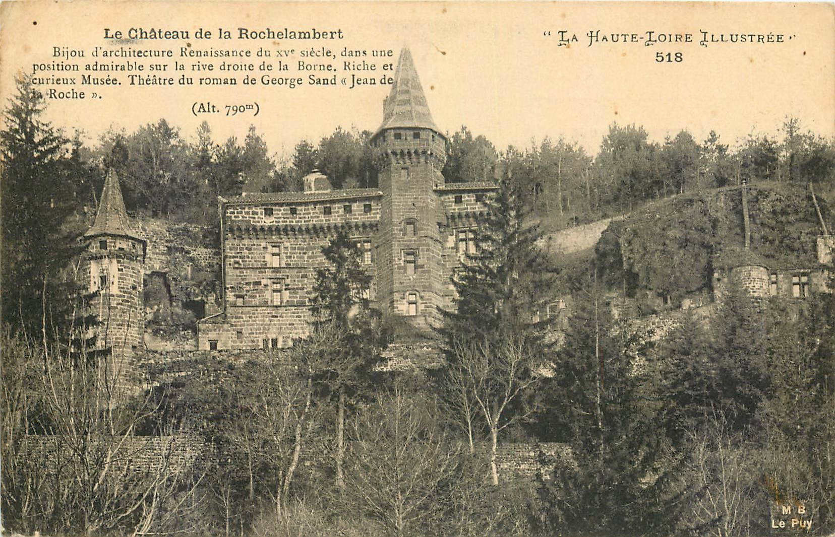 CPA La Haute Loire illustree le Chateau de la Rochelambert 