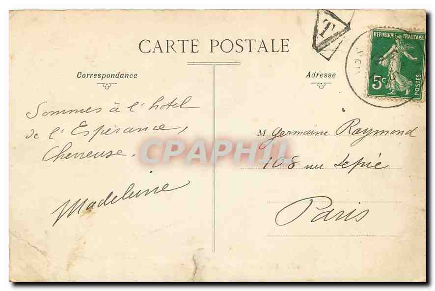 CPA Vallee de Chavreuse Dampierre le Chateau  — Rückseite