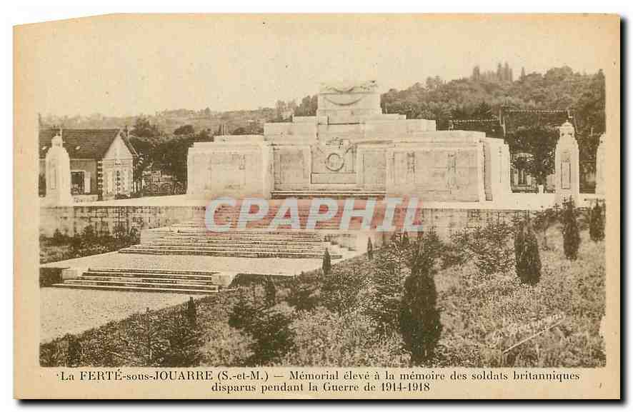 CPA La Ferte sous Jouarre S et M Memorial eleve a la memoire des soldats britanniques disparus penda