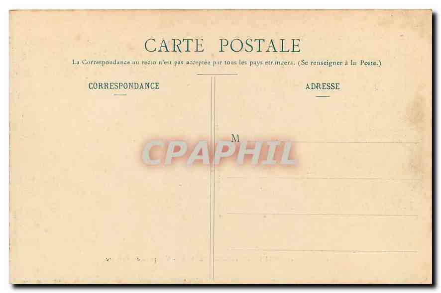 Palais de Fontainebleau — Vue prise du Parterre — Éditeur CPAPHIL, n° 44 — Verso