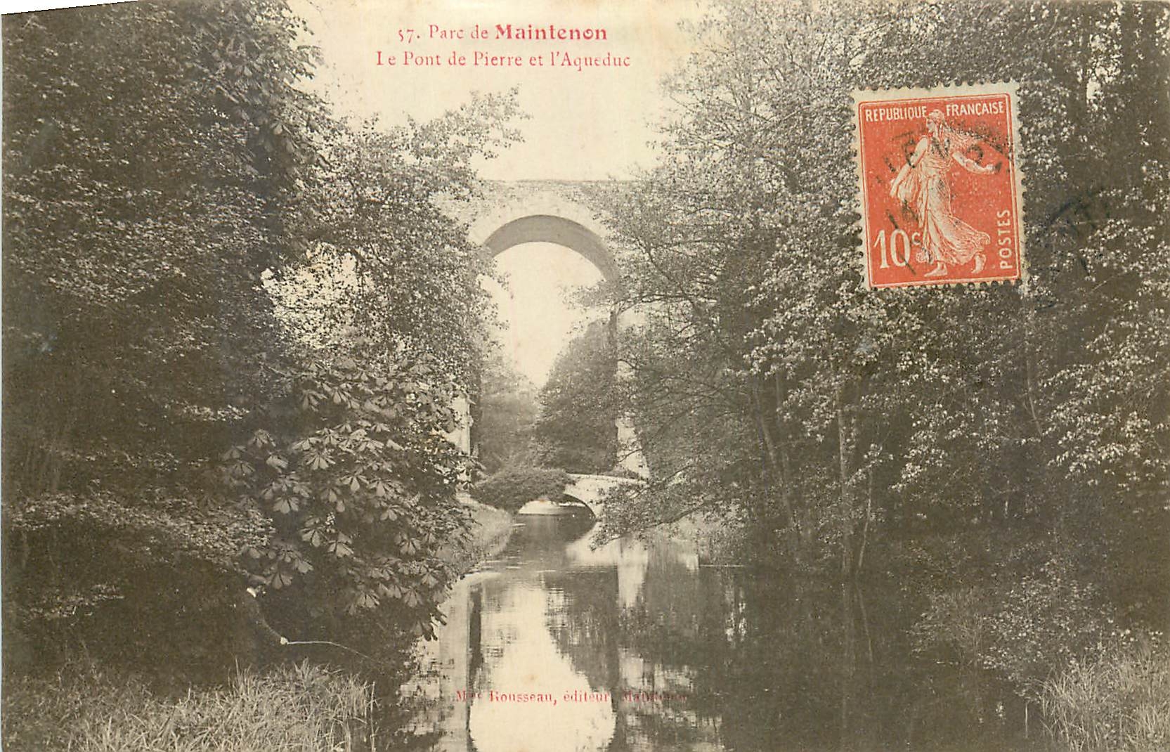 CPA Parc de Maintenon le Pont de Pierre et l'Aqueduc 