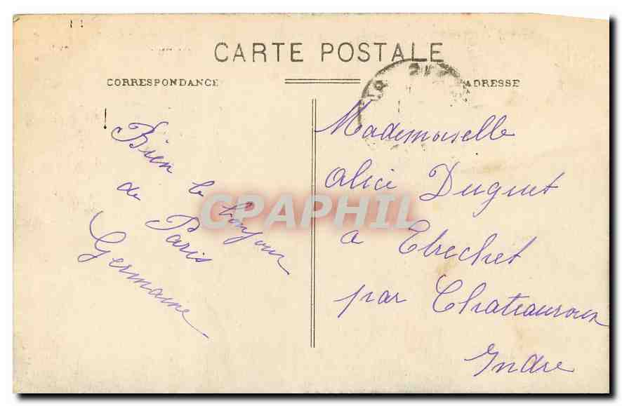 CPA Tout Paris l'Hotel de Ville  — Rückseite