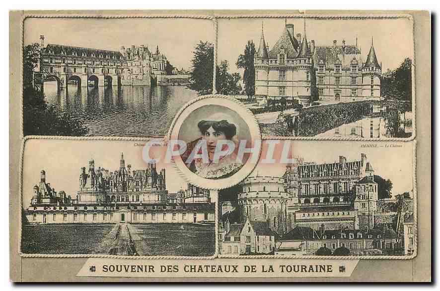 CPA Souvenir des chateaux de la Touraine 