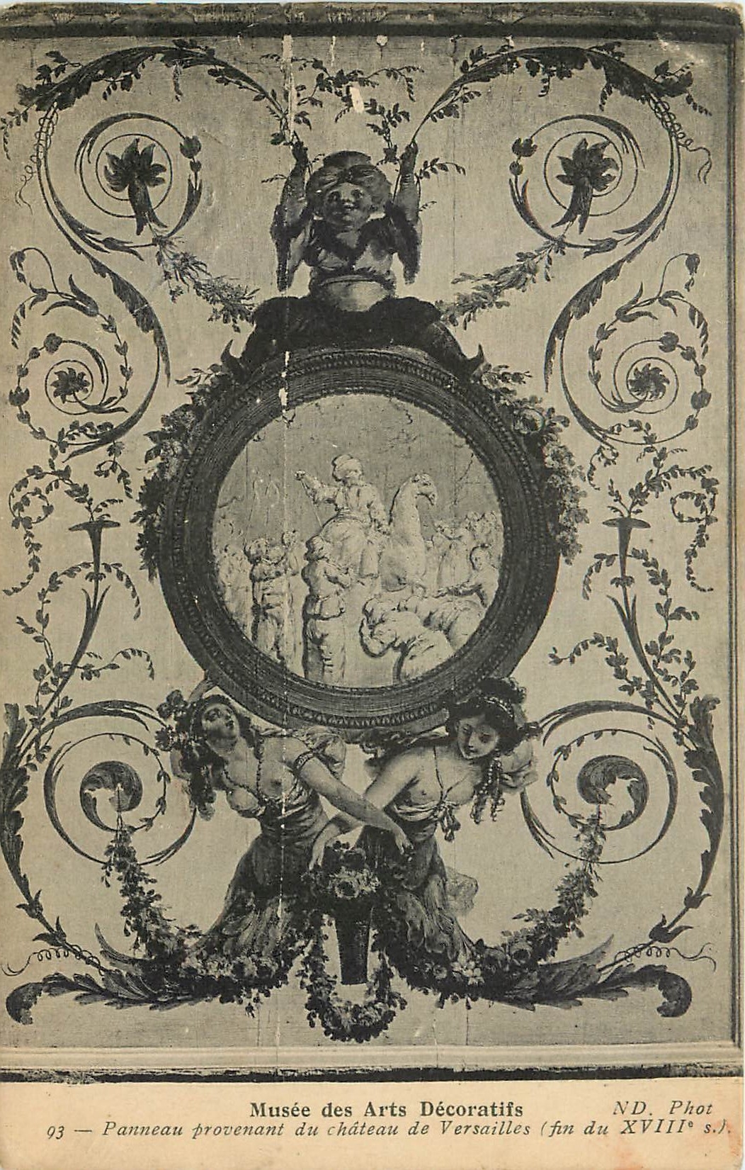 CPA Musee des Arts decoratifs Panneau provenant du chateau de Versailles 