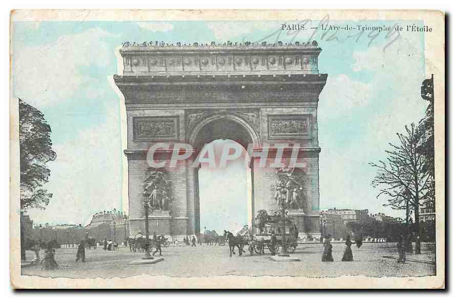 CPA Paris L'Arc de Triomphe de l'Etoile 