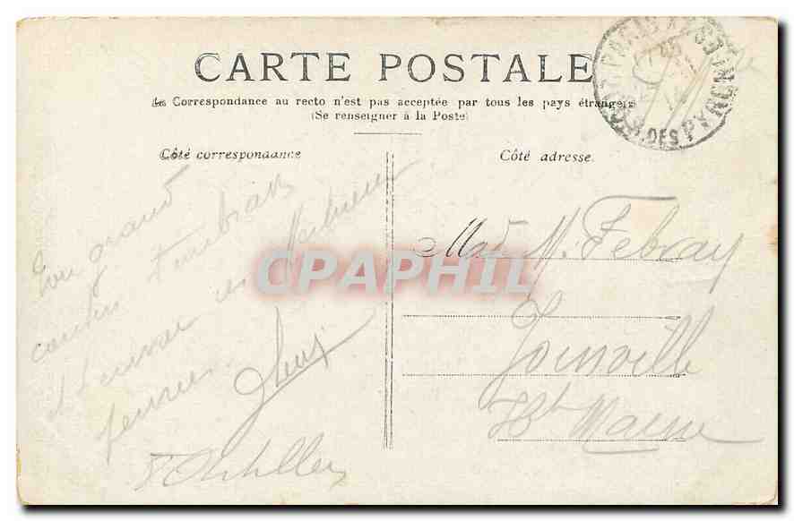 CPA Paris L'Arc de Triomphe de l'Etoile  — Rückseite