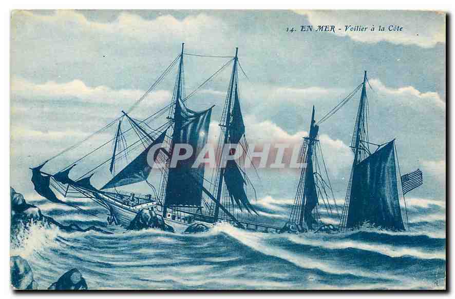 CPA En Mer Voilier a la Cote Bateau