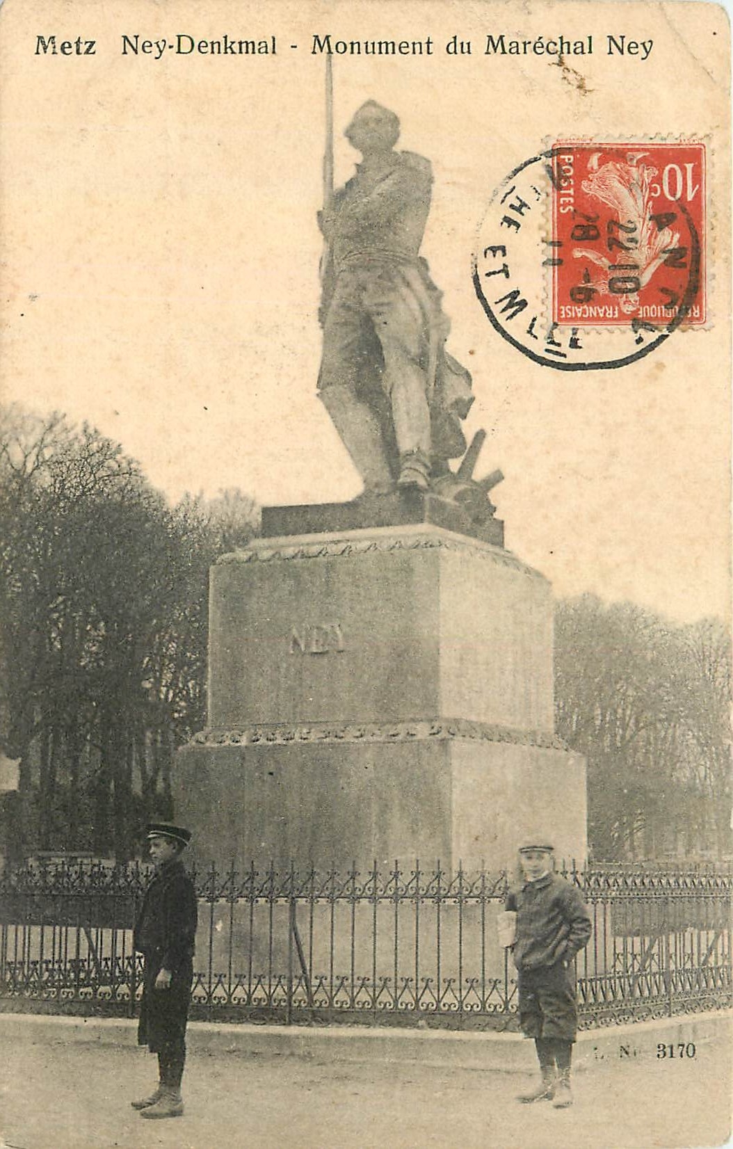 CPA Metz Ney Denkmal Monument du Marechal Ney 