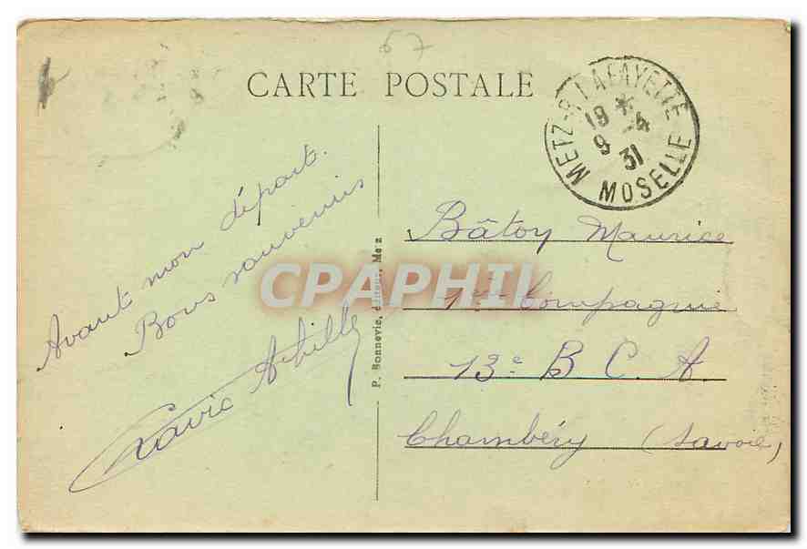 CPA Metz Vue generale et la Moselle  — Rückseite