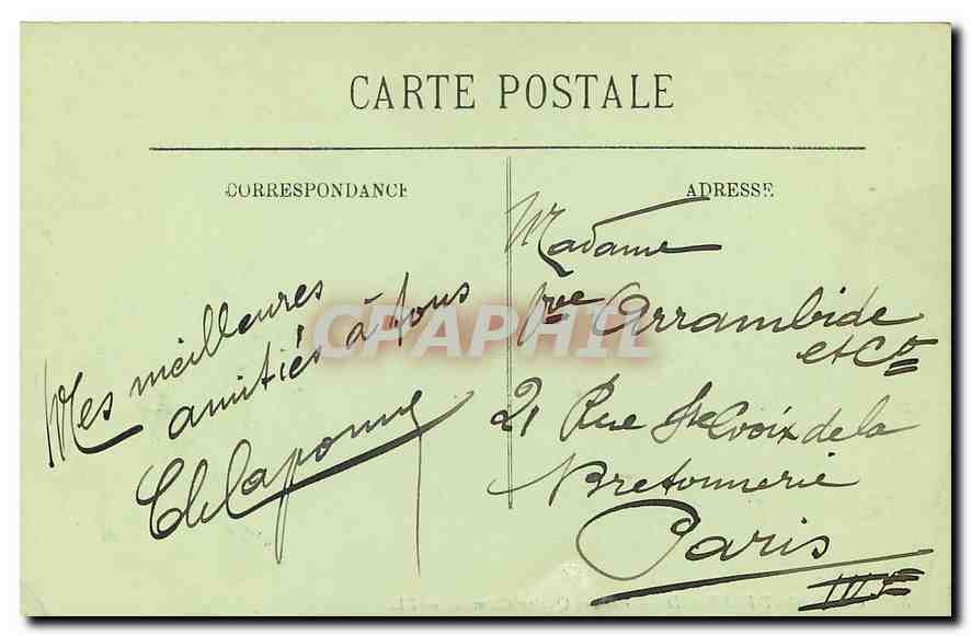 Clermont-Ferrand — Vue des Quatre Chemins — LL. — n°37 — Verso