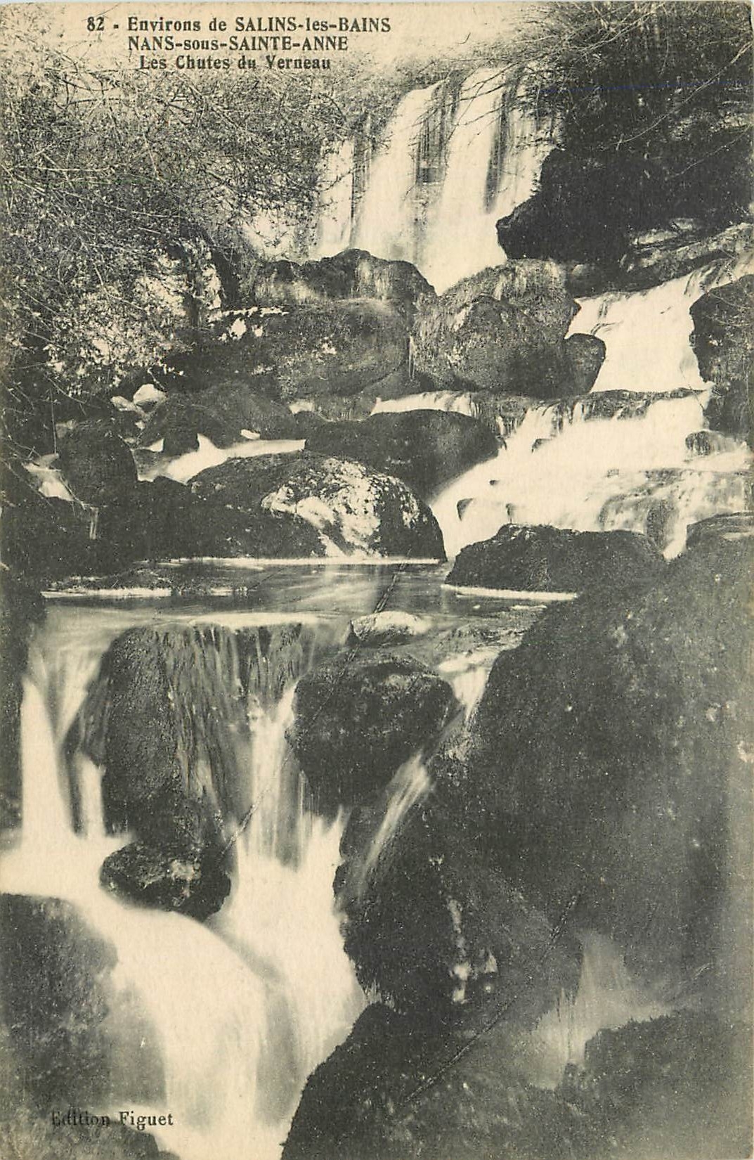 CPA Environs de Salins les Bains Nans sous Sainte Anne Les Chutes du Verneau 