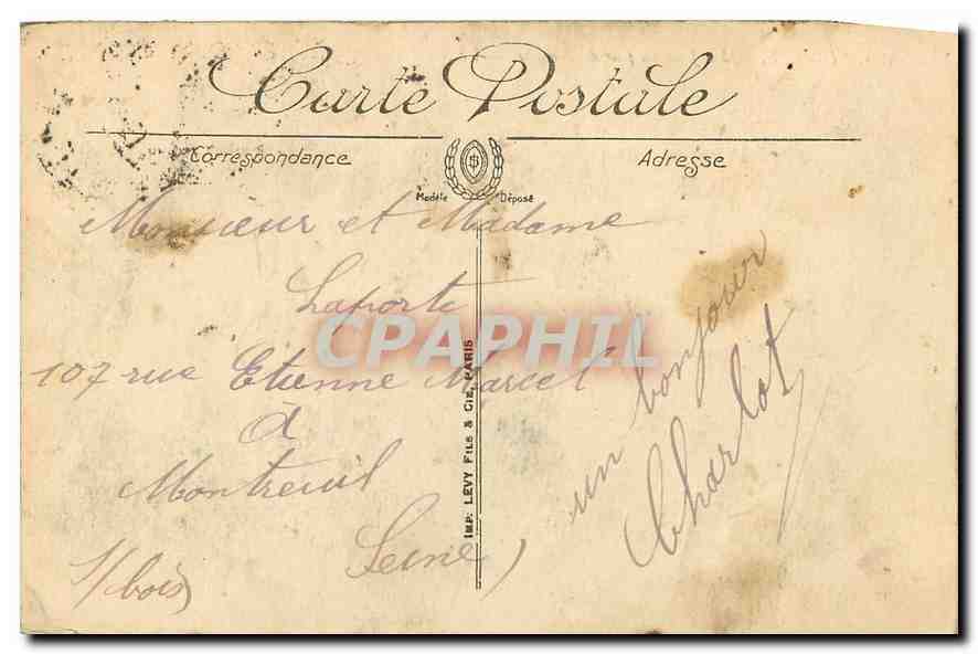 CPA Dieppe La Jetee un Jour de Tempete  — Verso