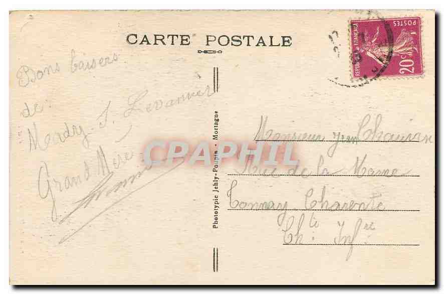 CPA Foret de Mervent Vendee Interieur de la Grotte du R P Montfort  — Back