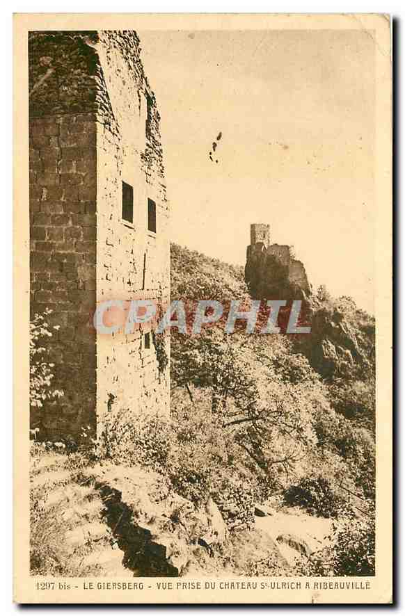 CPA Le Giersberg Vue prise du Chateau St Ulrich a Ribeauville 