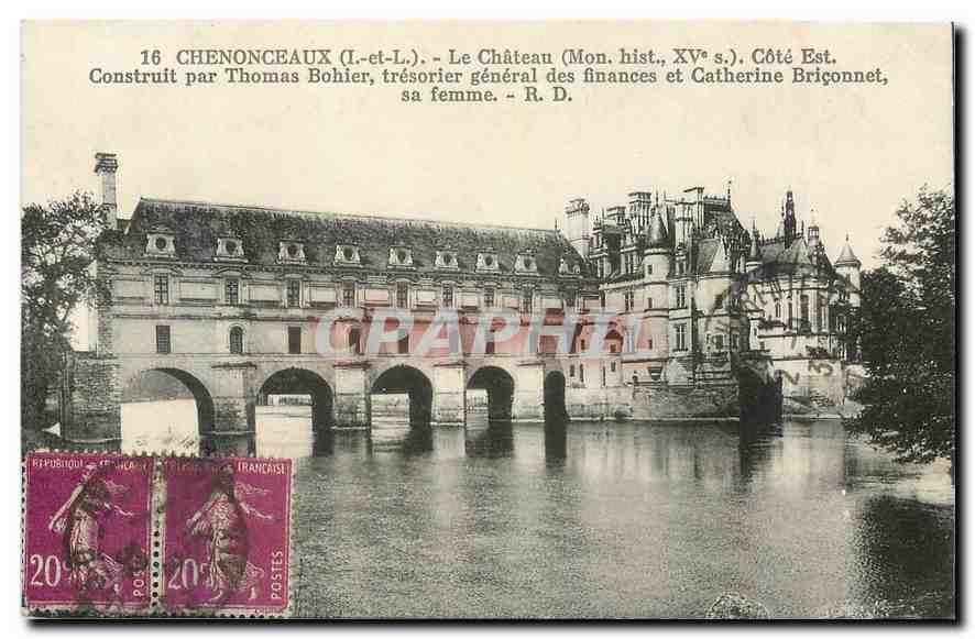 CPA Chenonceaux I et L Le Chateau mon hist Cote Est 