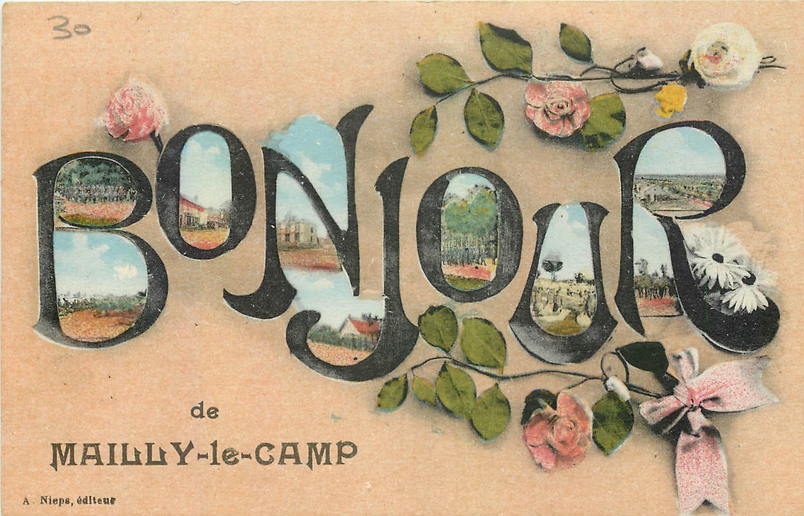 CPA Bonjour de Mailly le Camp Militaria