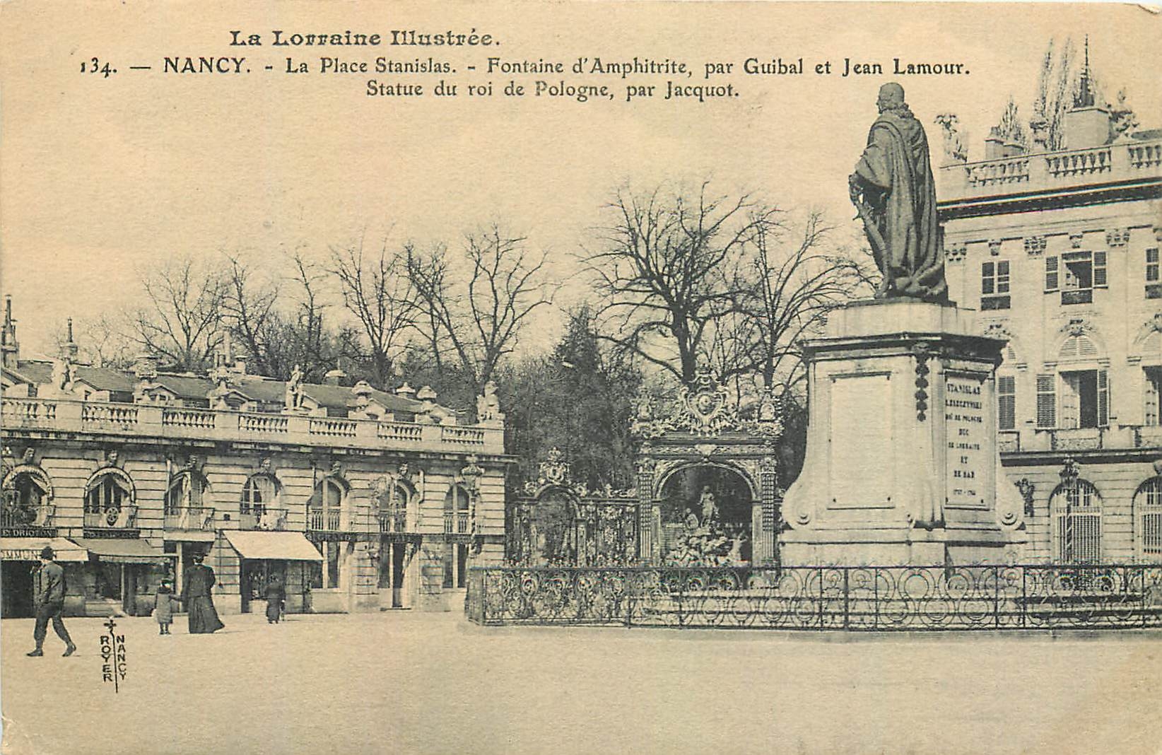 NANCY - La Place Stanislas - Fontaine d'Amphitrite et Statue du roi de Pologne — La Lorraine Illustrée, n°134