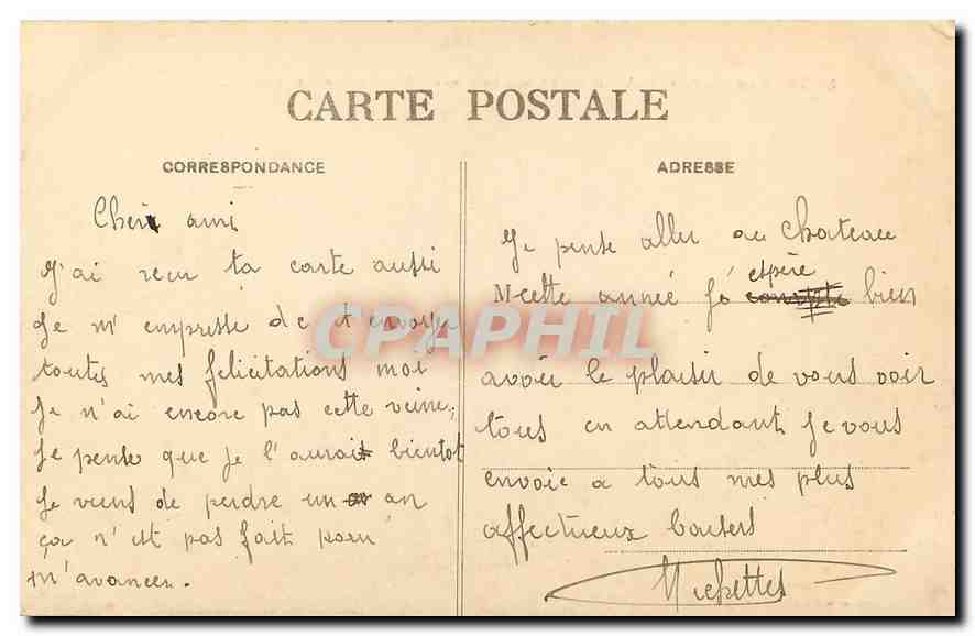 CPA Penmarch Aspect des Rochers du Trou de l'Enfer par un raz de Marer a Saint Guenole  — Rückseite