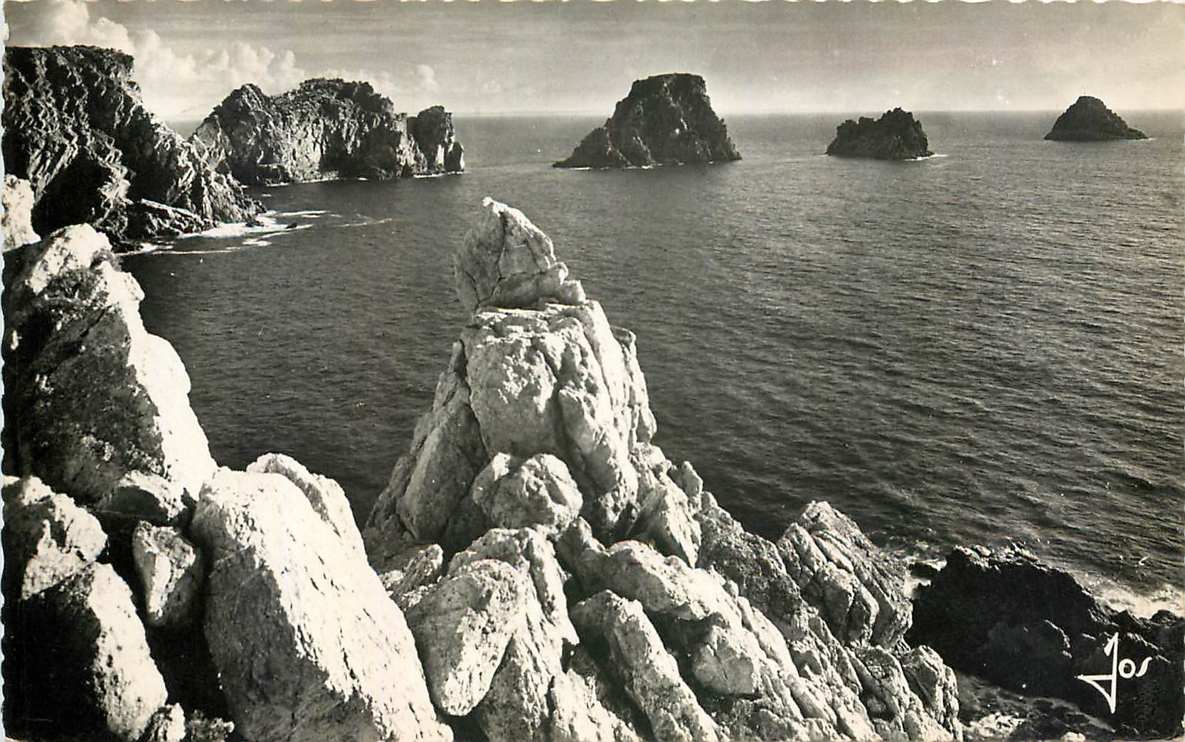 CPA Breatgne Camaret Finistere pointe de Pen Hir les Tas de Pois vus de la Salle Verte 