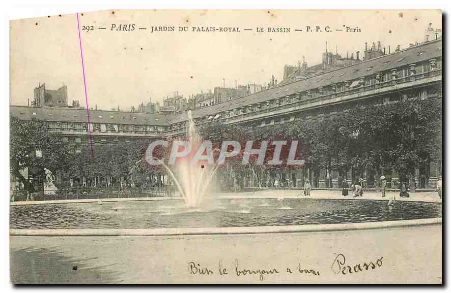 CPA Paris Jardin du Palais Royal le Bassin 