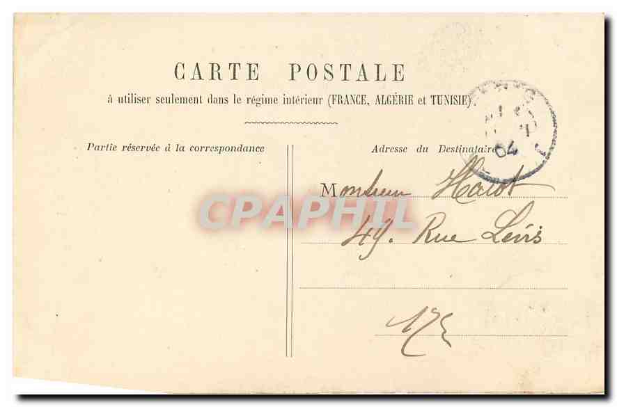 CPA Paris la Salpetriere cour interieure  — Verso