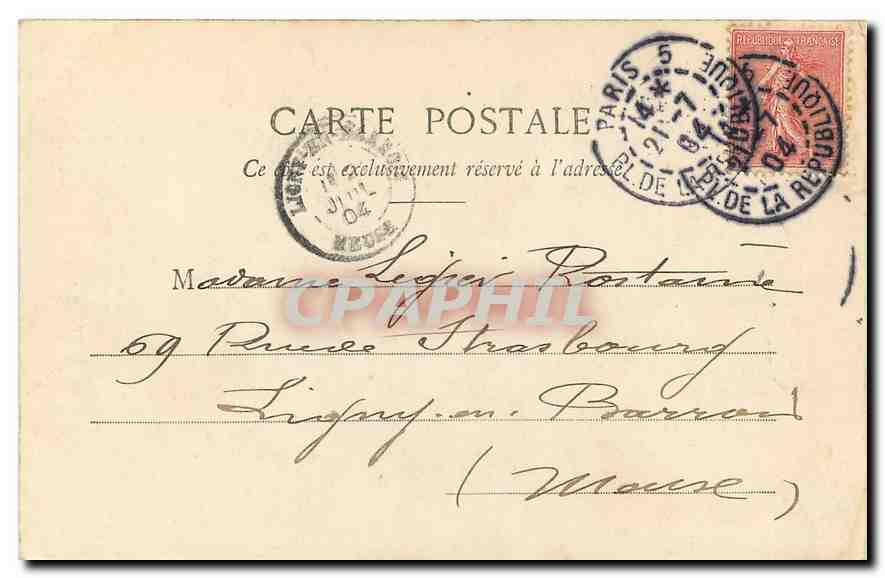CPA Paris Le Lac du Bois de Boulogne  — Rückseite