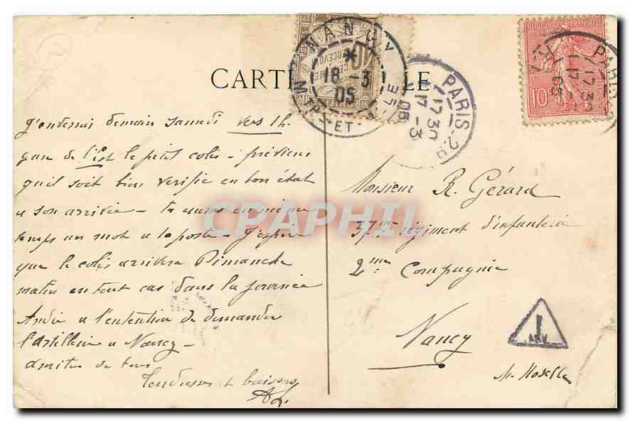 PARIS — Portail Notre-Dame — C. L. C. n°166 — Verso