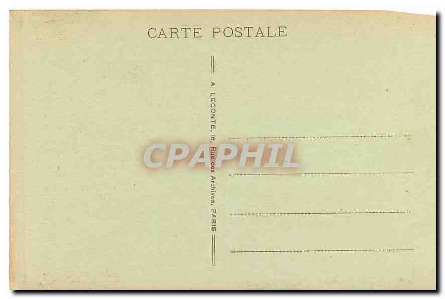 CPA Paris l'Hotel de ville  — Rückseite