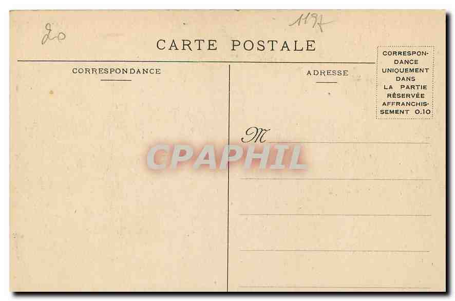 CPA Paris Hotel des Monnaies  — Rückseite