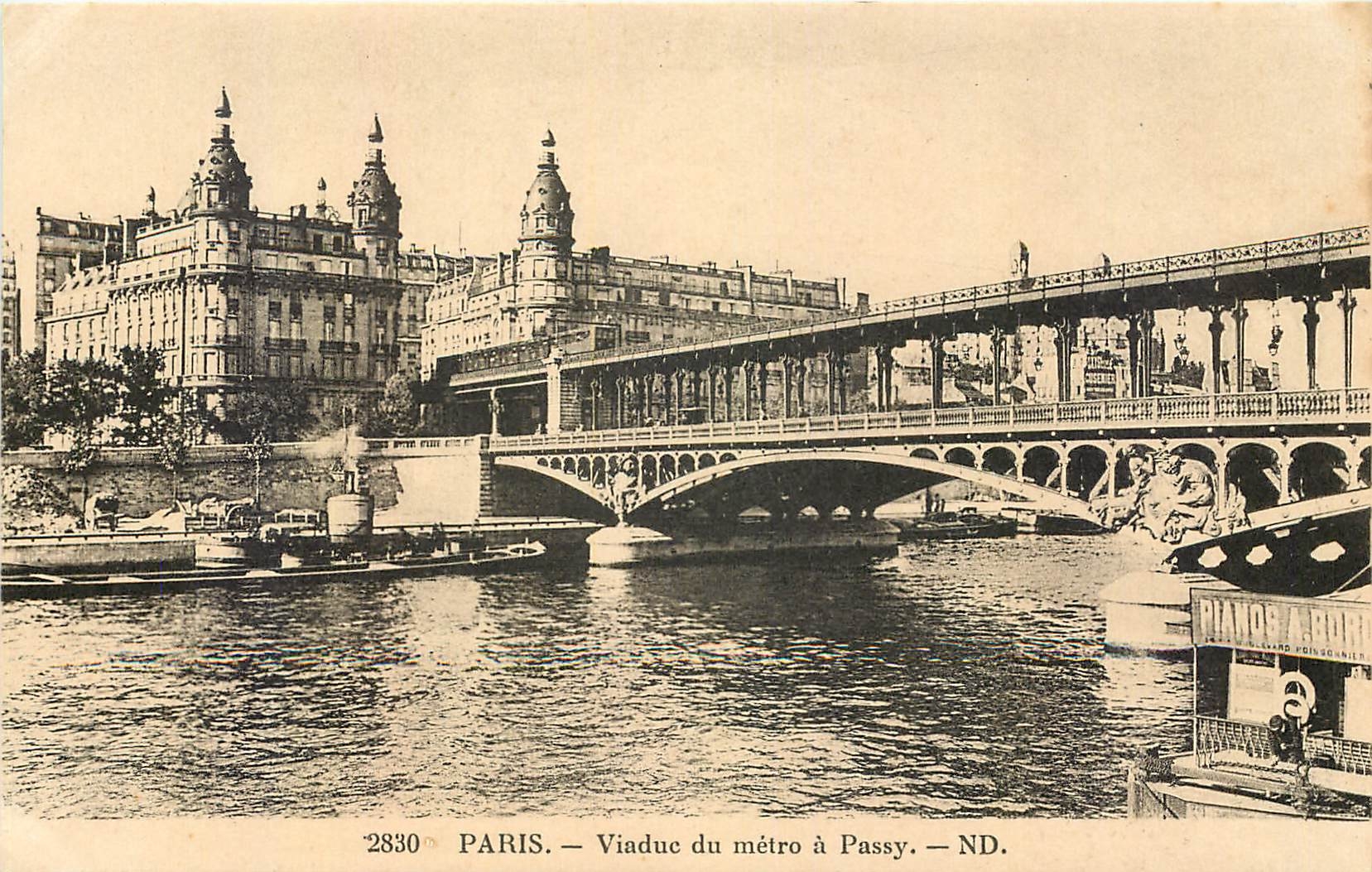 CPA Paris Viaduc du metro a Passy 